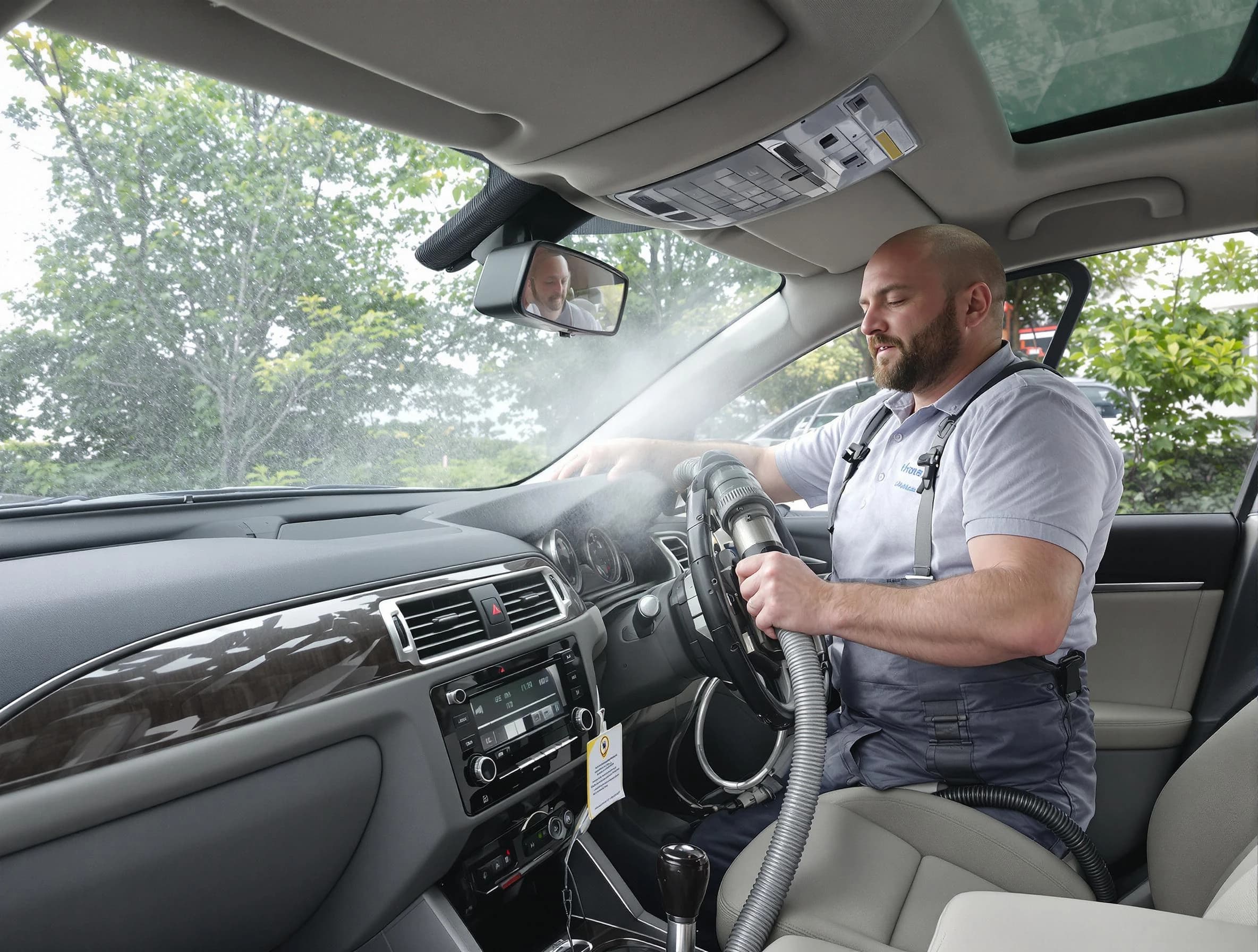 Thompson's Station Air Duct Cleaning specialist performing professional car duct cleaning in Thompson's Station