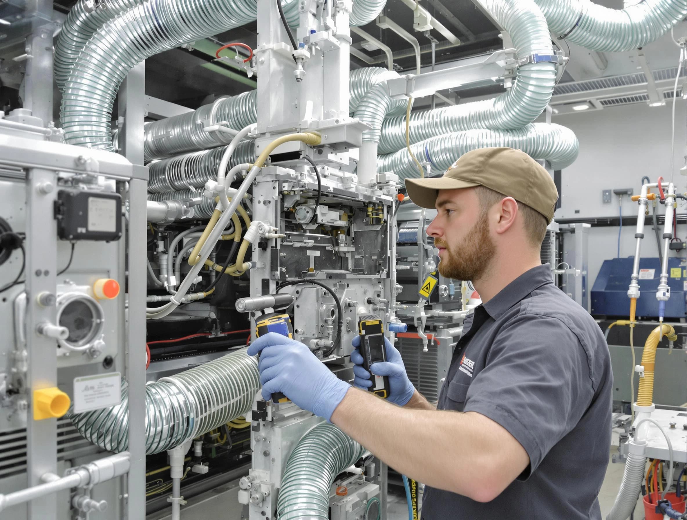 Thompson's Station Air Duct Cleaning technician performing precision commercial coil cleaning at a business facility in Thompson's Station