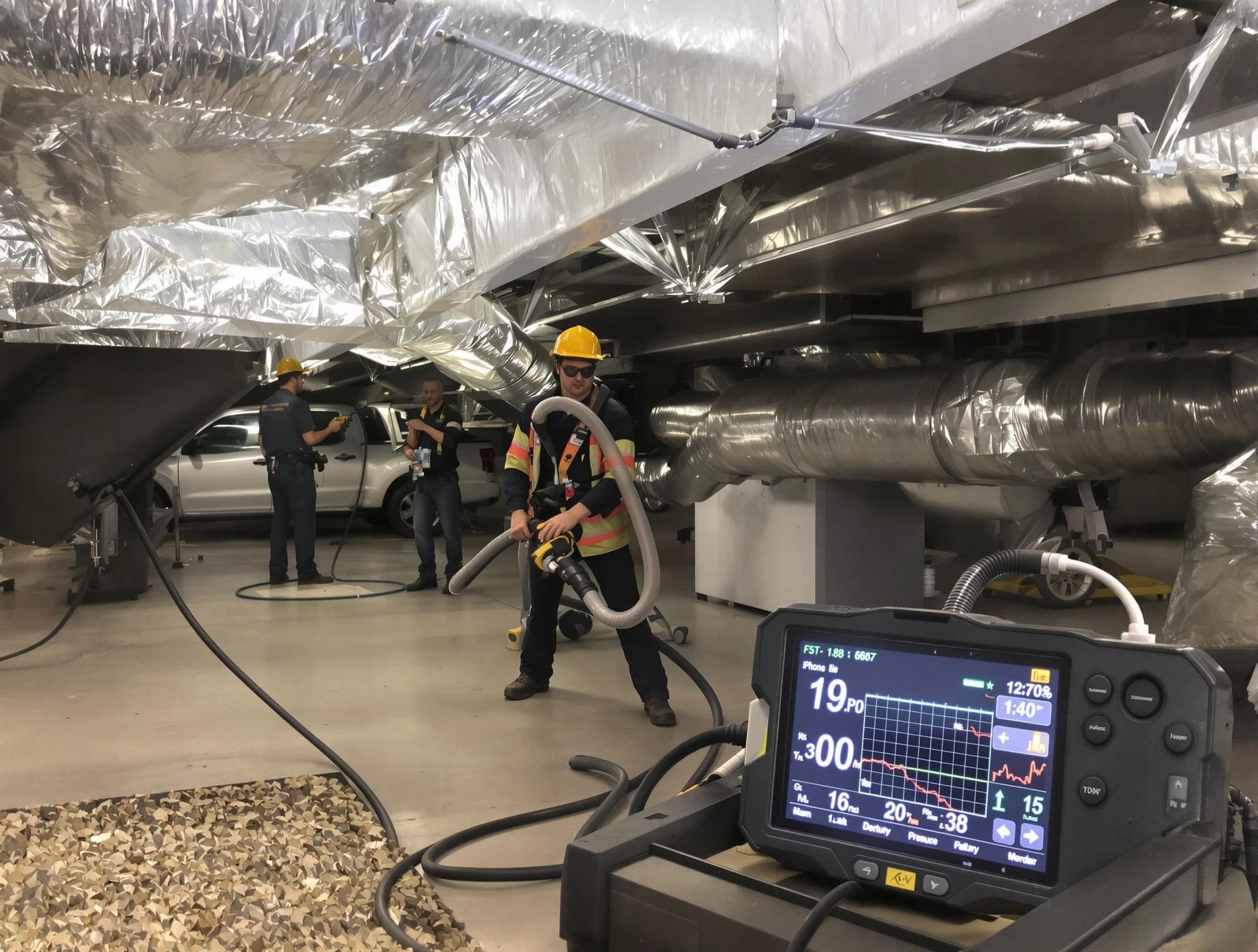 Professional negative pressure duct cleaning by Thompson's Station Air Duct Cleaning in Thompson's Station