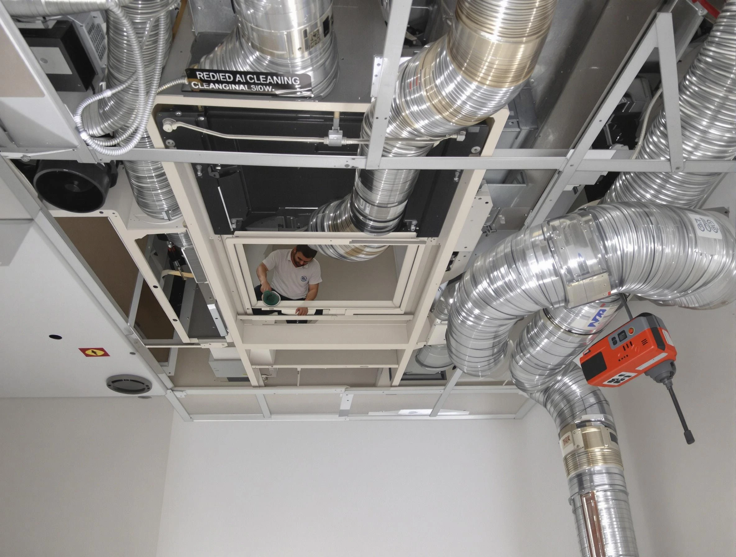 Thompson's Station Air Duct Cleaning technician performing detailed central duct system cleaning in Thompson's Station
